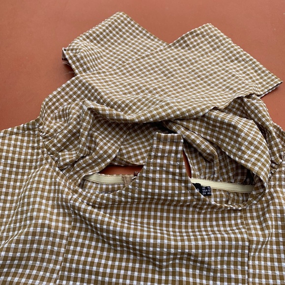 Strappy Gingham Bustier Top - Picture 2 of 4